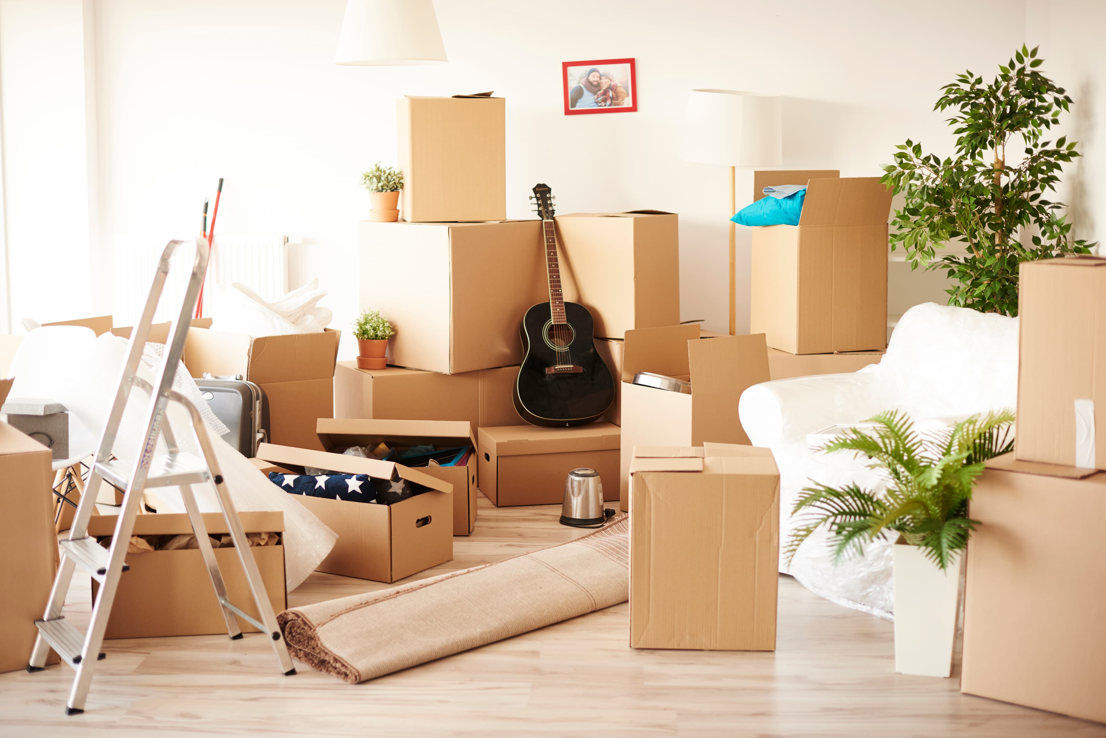 Household items packed for storage